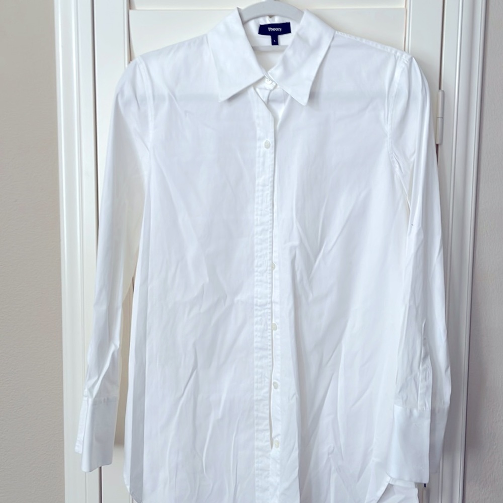 Theory button down, size small